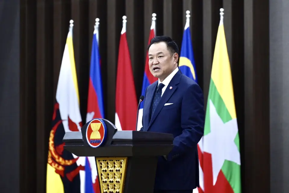  นายอนุทิน ชาญวีรกูล นายกรัฐมนตรีและรัฐมนตรีว่าการกระทรวงมหาดไทย กล่าวถ้อยแถลงแสดงวิสัยทัศน์ของไทยต่ออนาคตอาเซียน