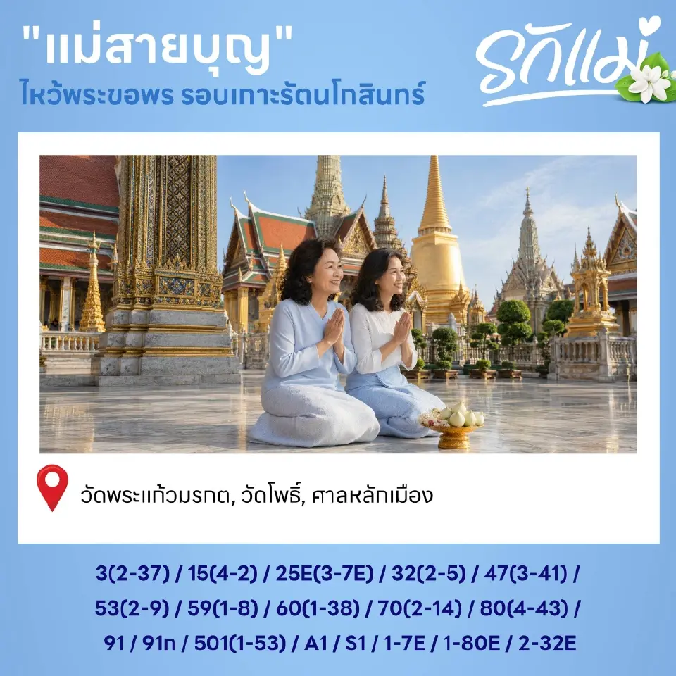 พาแม่เที่ยว วัดพระแก้วมรกต, วัดโพธิ์, ศาลหลักเมือง