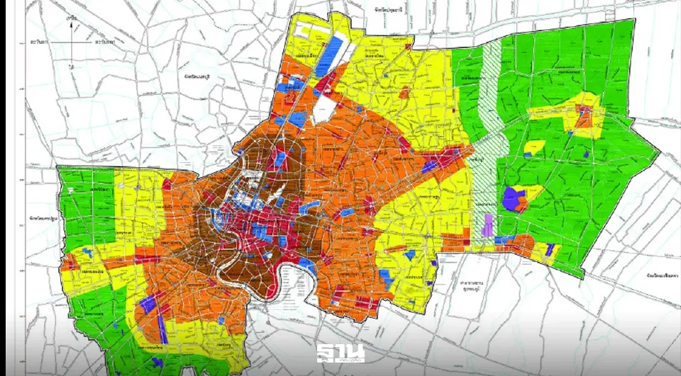 ภาพประกอบ ร่างผังเมืองรวมกรุงเทพมหานคร(ฉบับปรับปรุงครั้งที่4)