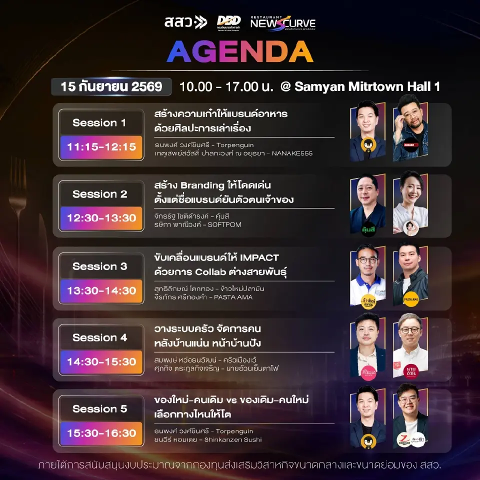 งาน Restaurant Innovation Forum: Business and Tech Matching