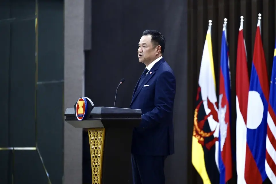  นายอนุทิน ชาญวีรกูล นายกรัฐมนตรีและรัฐมนตรีว่าการกระทรวงมหาดไทย กล่าวถ้อยแถลงแสดงวิสัยทัศน์ของไทยต่ออนาคตอาเซียน