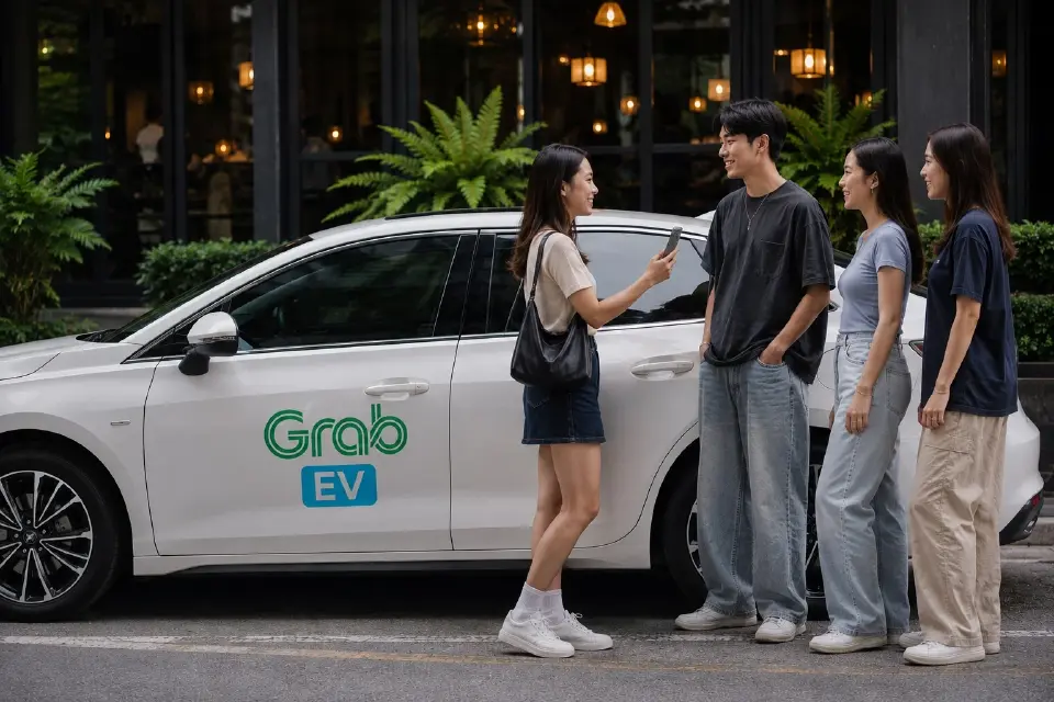 แกร็บ เปิด Group Ride อัปเกรด Grab EV ชวนคาร์พูล-ใช้รถอีวี ลดคาร์บอน