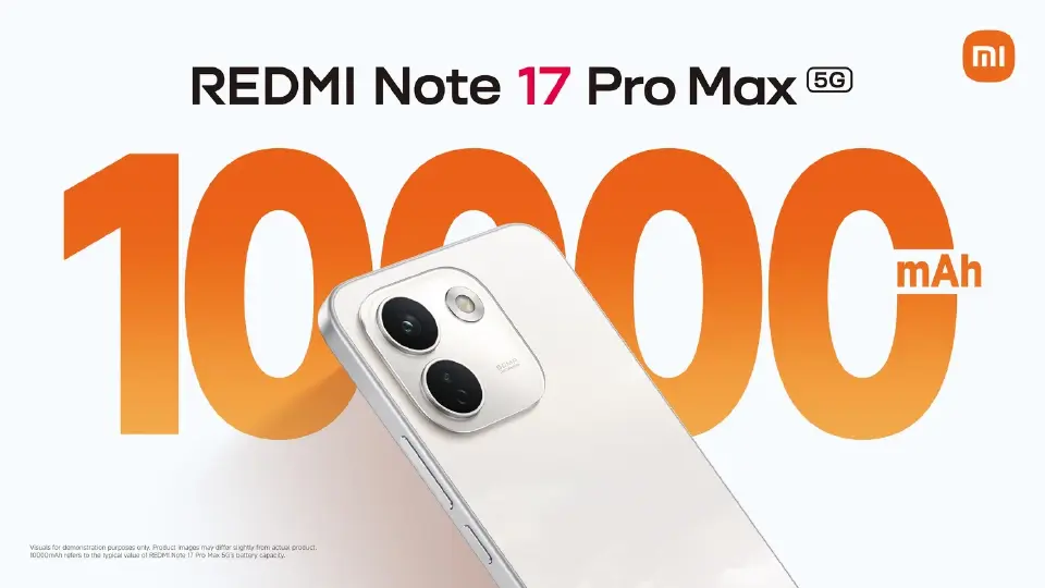 เปิดสเปค-ราคา REDMI Note 17 Pro Max 5G พลังแบต 10,000 mAh ใช้ 3 วันไม่ต้องชาร์จ