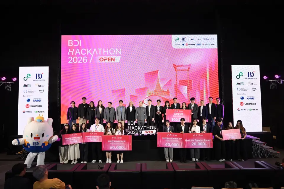 BDI เผยโฉม 3 สุดยอด AI ชนะศึก BDI Hackathon 2026 ดัน Big Data ยกระดับกรุงเทพฯ 