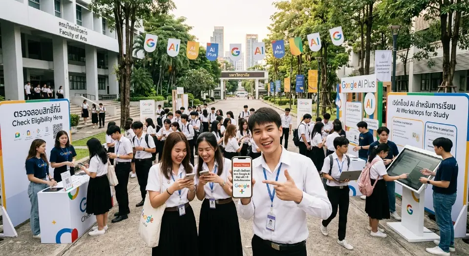 ข่าวดี นักศึกษา Google แจก AI Plus ฟรี 1 ปี เช็กเงื่อนไขก่อนสมัคร