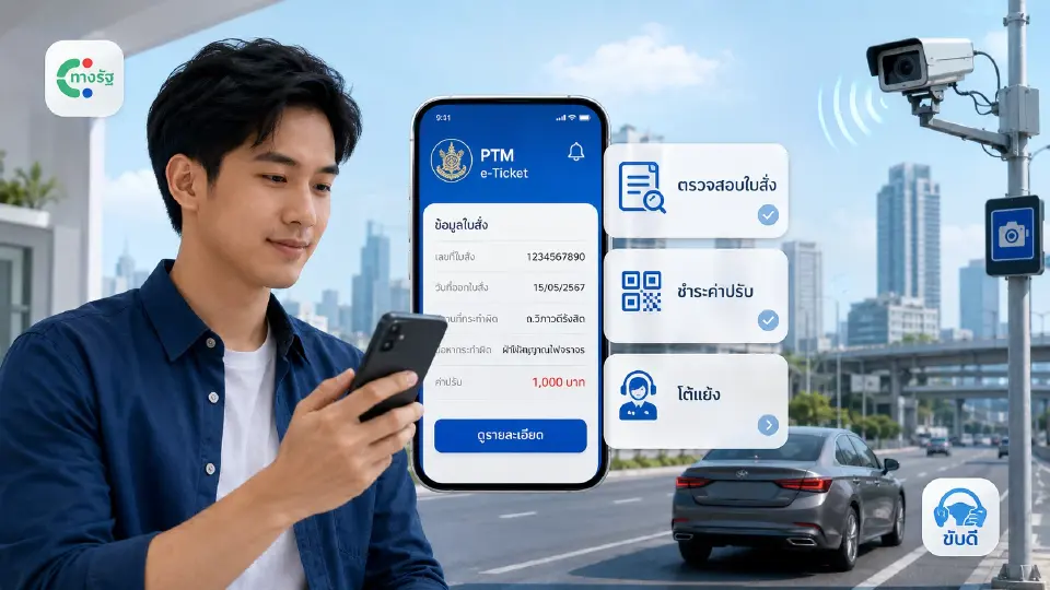 เช็กง่ายๆ โดนใบสั่งจราจรหรือไม่ ผ่าน “ทางรัฐ-ขับดี” พร้อมวิธีตรวจออนไลน์