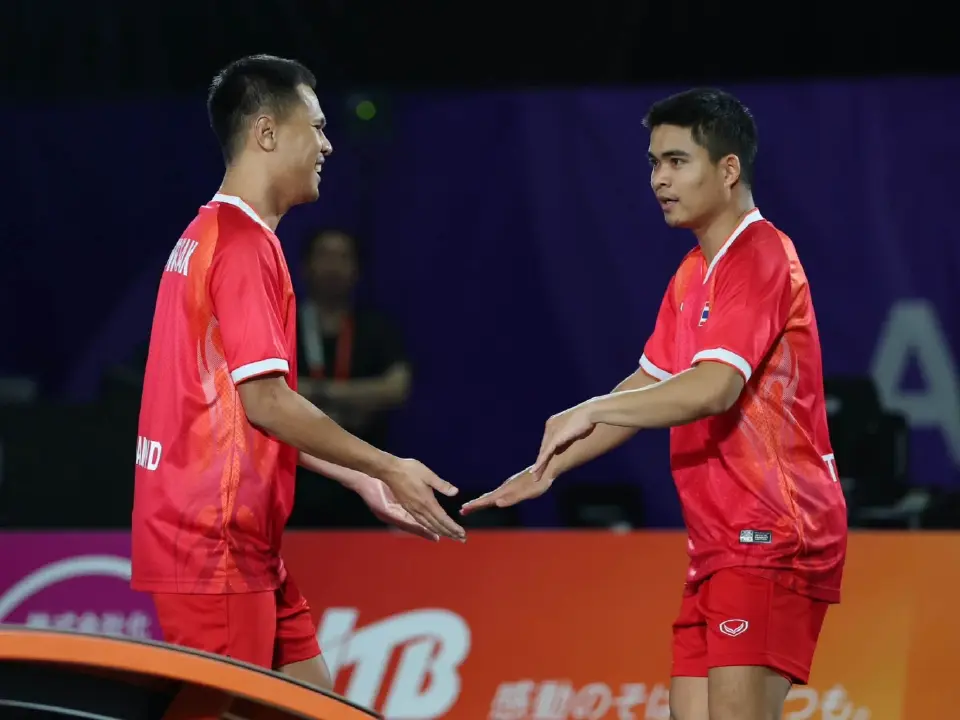 ส.อ.สรศักดิ์ เทาศิริ จับคู่กับ จ.อ.พักตร์พงษ์ เดชเจริญ เอาชนะคู่แข่งจากเลบานอน อาหมัด คัสเซม อราบี กับ โมฮัมหมัด ฮาเฟซ