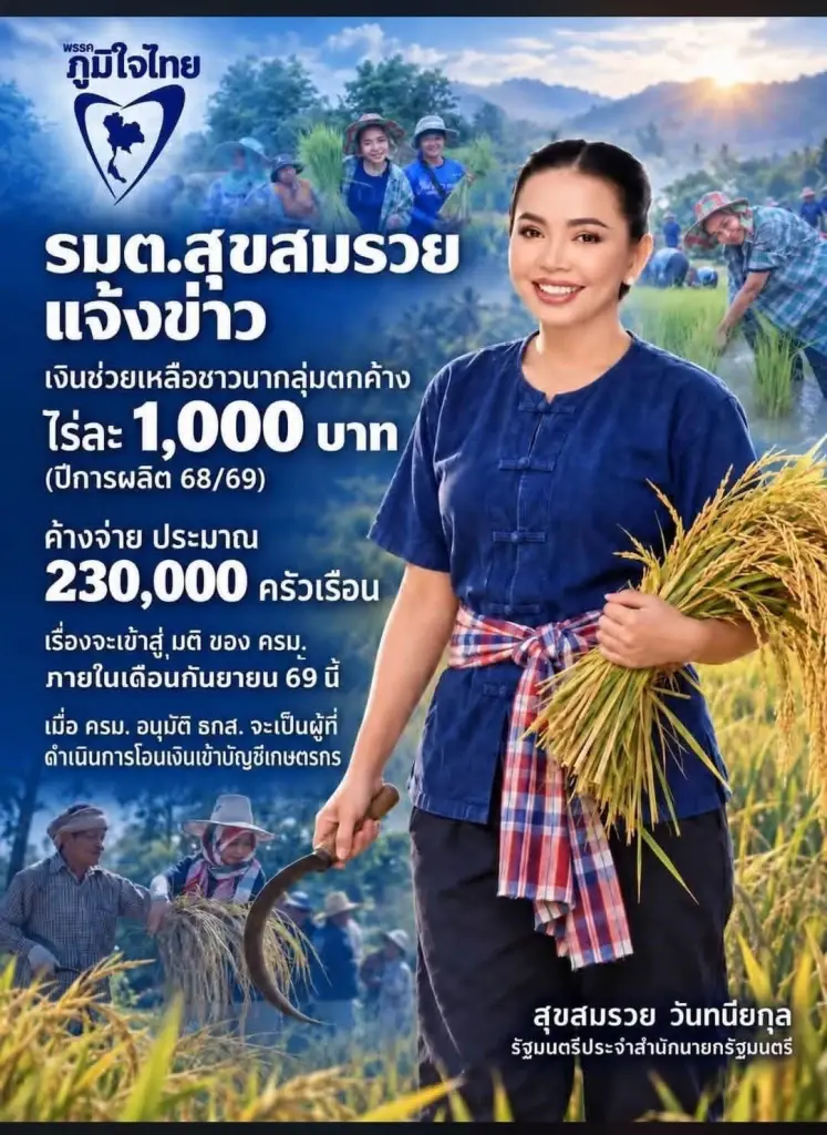  นางสุขสมรวย วันทนียกุล รัฐมนตรีประจำสำนักนายกรัฐมนตรี