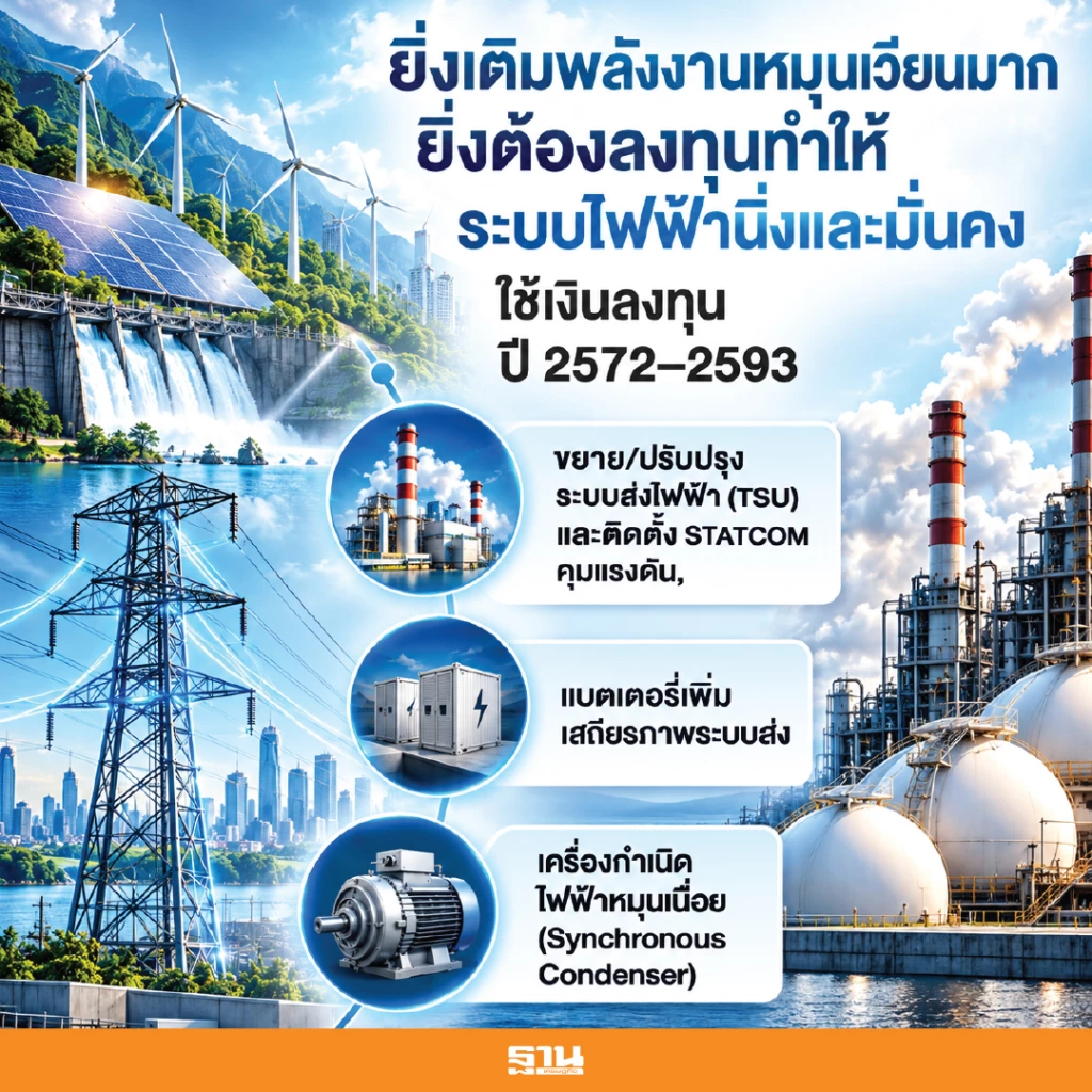 PDP 2026 อัดเพิ่ม 5 แสนล้าน รับพลังงานหมุนเวียน ไฟฟ้าสะอาด