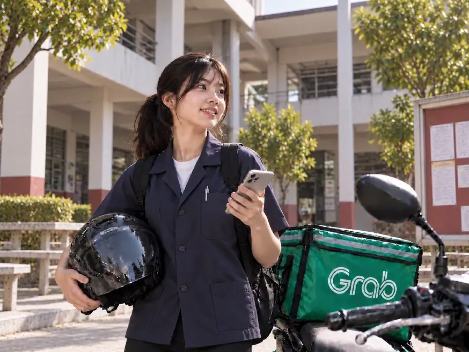 เศรษฐกิจชะลอ งานพาร์ตไทม์โต 68% Grab ชวน 'นักศึกษา-ข้าราชการ' ขับรถ-ส่งอาหาร