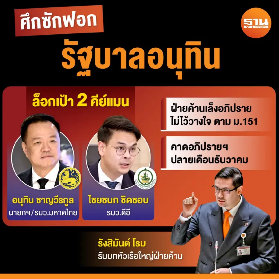 ขึงพืดซักฟอก“อนุทิน-ไชยชนก”กล่องดวงใจสีน้ำเงิน
