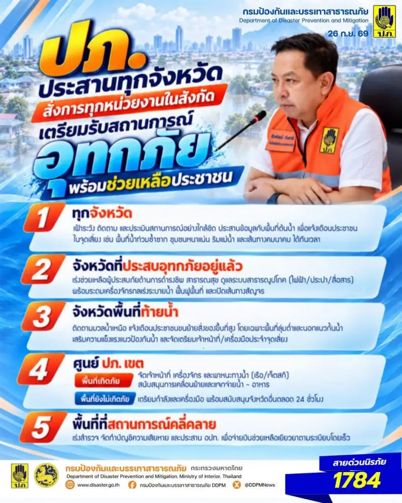 นายธีรพัฒน์ คัชมาตย์ อธิบดีกรมป้องกันและบรรเทาสาธารณภัย 