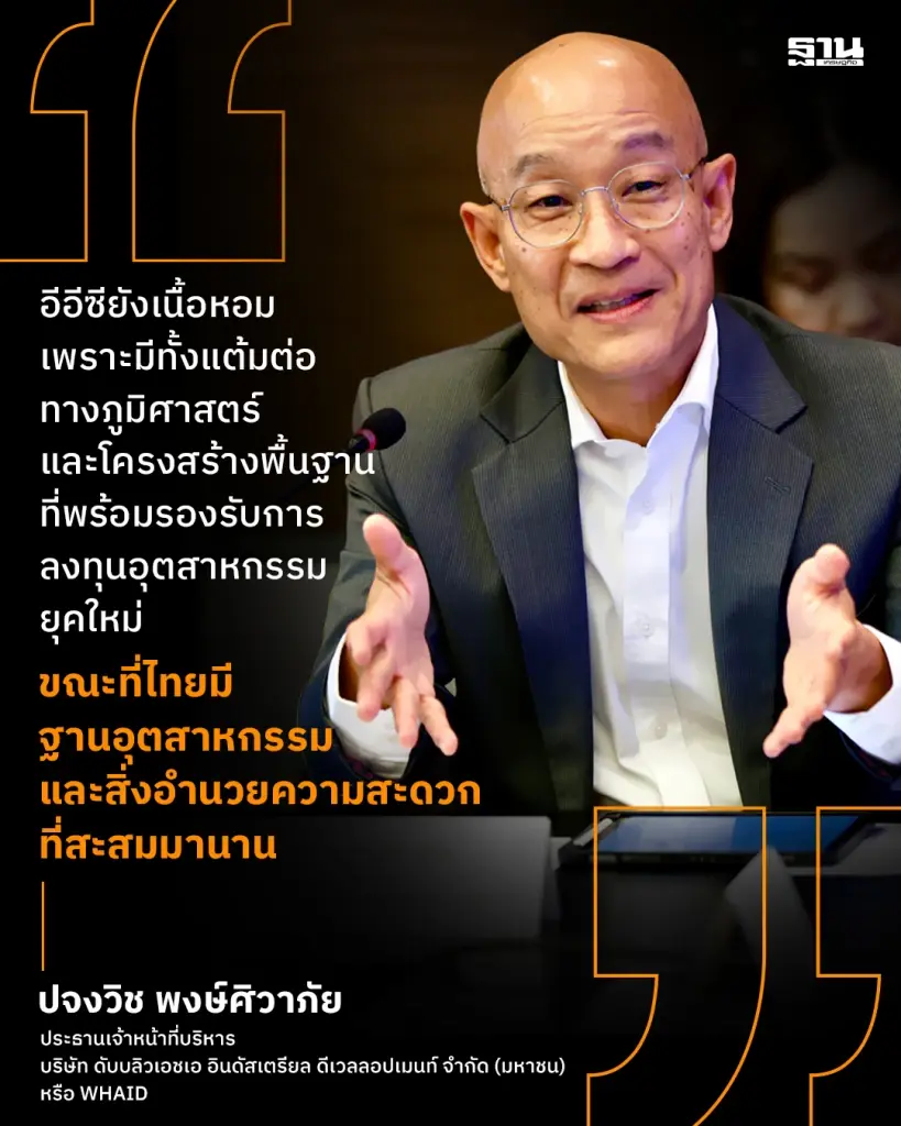 WHAID ชี้ EEC ยังเนื้อหอมดึงลงทุนยุคใหม่ จี้รัฐเลือกรับ Data Center หนุนเศรษฐกิจ