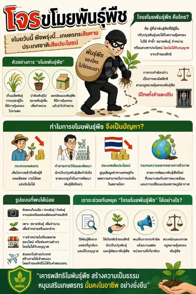 เกษตรฯ แฉ พฤติกรรมโจรขโมยพันธุ์พืช