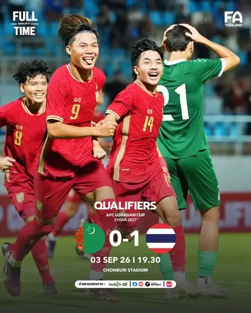  ไทย ชนะ เติร์กเมนิสถาน 1-0 