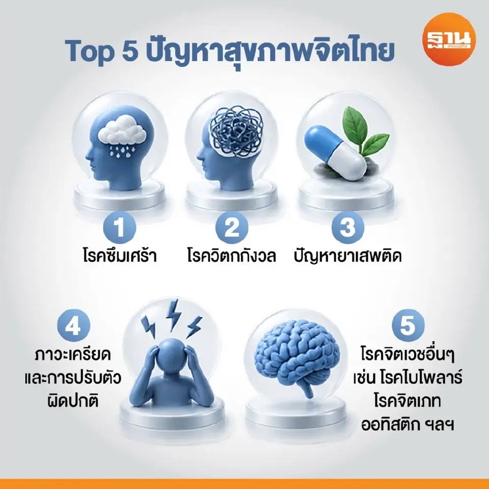 Top 5 ปัญหาสุขภาพจิตไทย