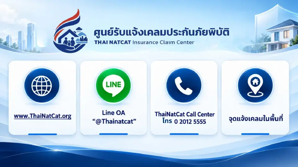 ศูนย์รับแจ้งเคลมประกันภัยพิบัติ