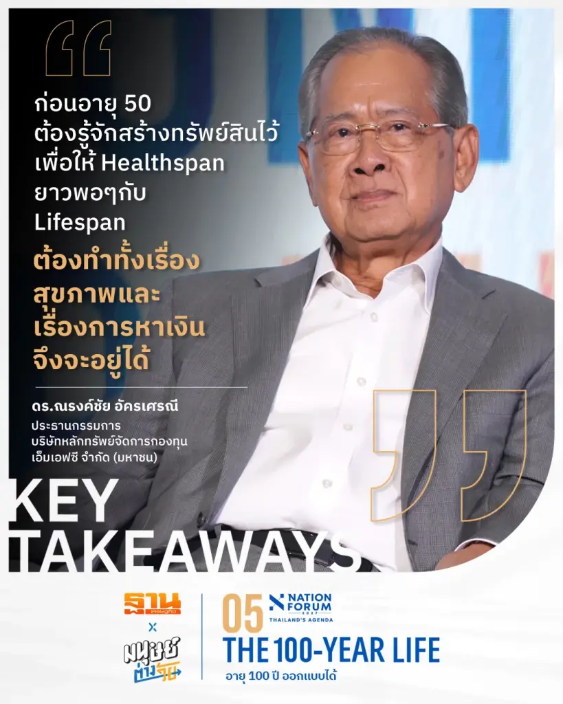ถอดสูตร “ออกแบบชีวิต 100 ปี” สร้างสุขภาพคู่การเงิน เกษียณอย่างมีคุณภาพ