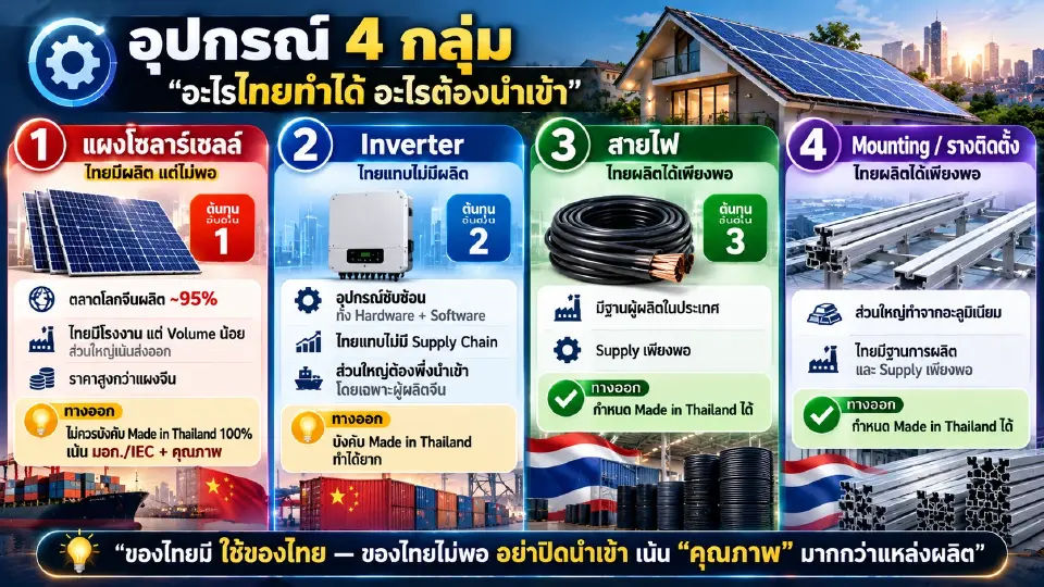 แผงโซลาร์-Inverter ใช้ในไทยแพงกว่านำเข้า
