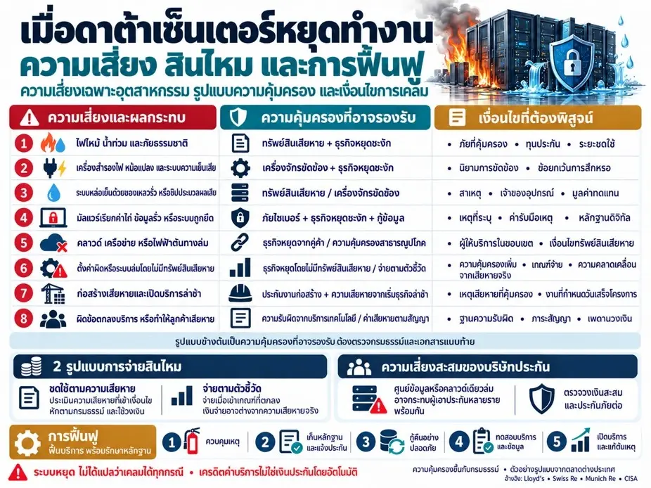 ภาพที่ 1  ความเสี่ยงเฉพาะอุตสาหกรรม รูปแบบความคุ้มครอง และเงื่อนไขที่ต้องพิสูจน์