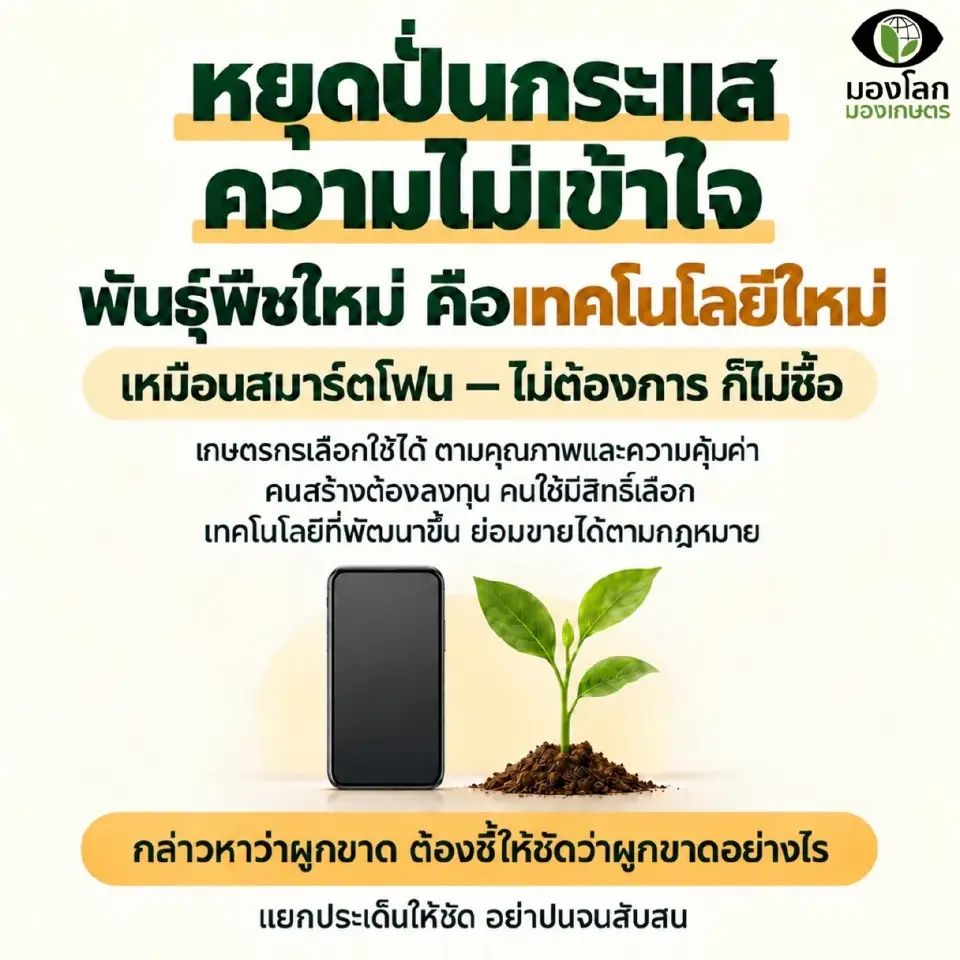พันธุ์พืขใหม่่ คือ เทคโนโลยี ต้องคุ้มครอง