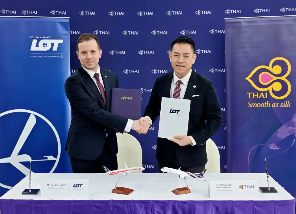 การบินไทย โค้ดแชร์ LOT Polish Airlines เชื่อมเส้นทางบินยุโรป-เอเชีย เริ่มต้นปี 70