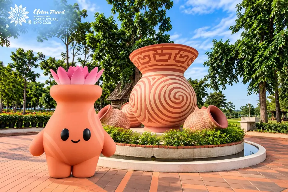 เช็กไฮไลต์  พืชสวนโลกอุดรธานี 2569 เที่ยวสวนดอกไม้ สวนนานาชาติ ชมแสงสีเสียง