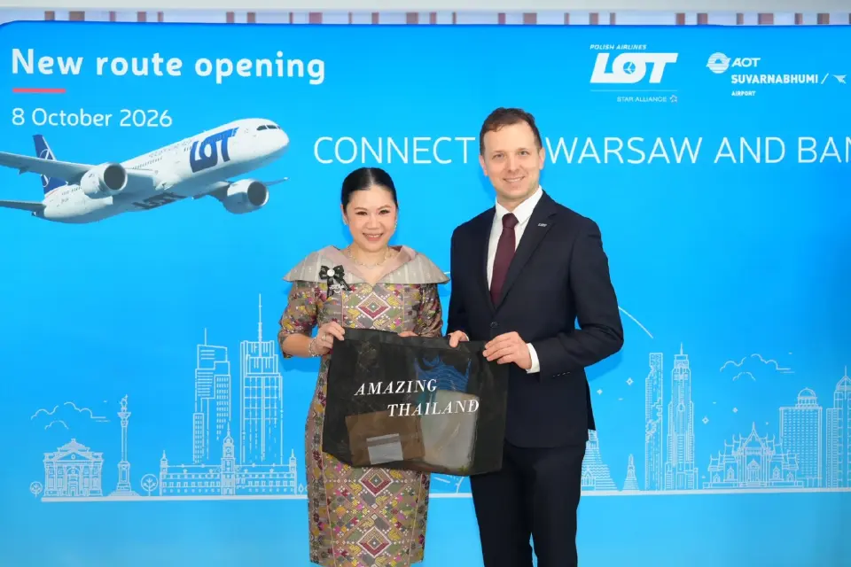 ครั้งแรกในรอบ 26 ปี ททท.ดึง LOT Polish Airlines โปแลนด์ เปิดบินตรง วอร์ซอ–กรุงเทพฯ