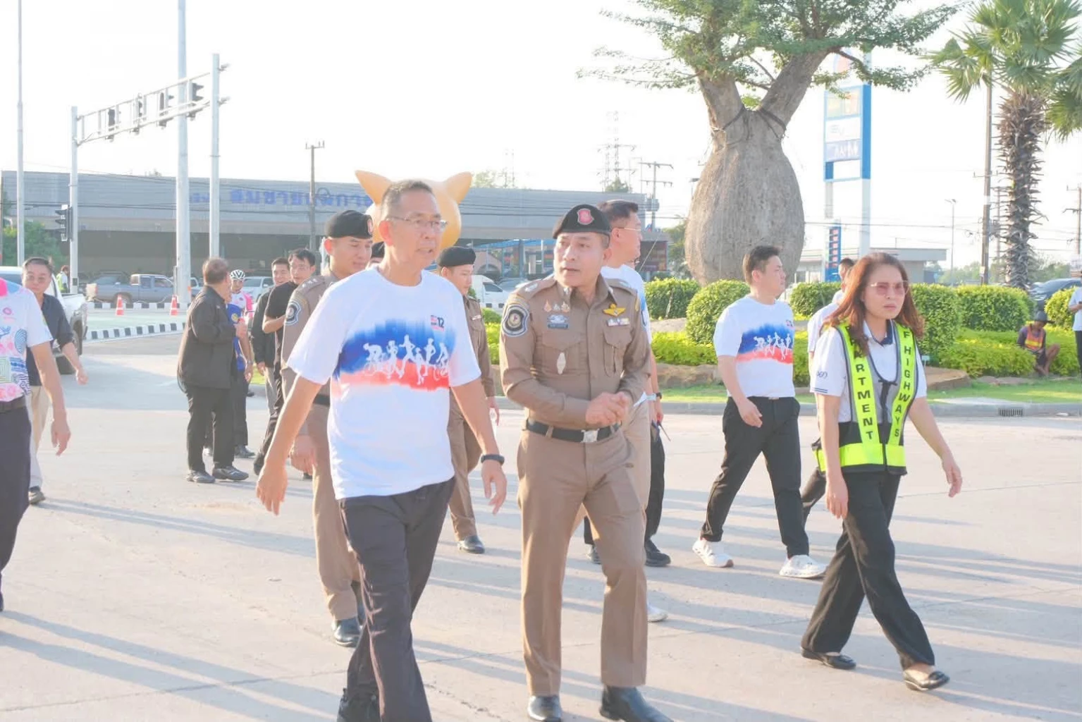 นายชัยวัฒน์ ชื่นโกสุม ผู้ว่าราชการจังหวัดอุดรธานี ลงพื้นที่ตรวจงานมหกรรมพืชสวนโลก