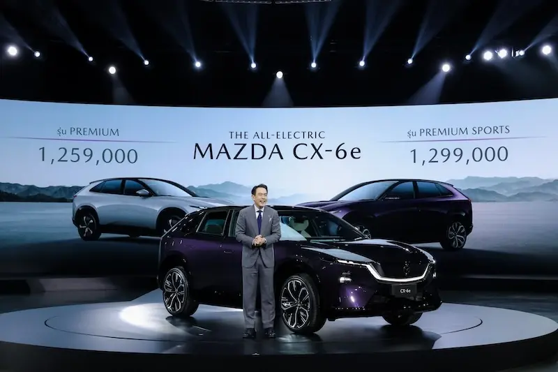 Mazda CX-6e EV นำเข้าจีนรุ่นที่สอง ราคา 1.259 ล้านบาท ส่งมอบทันที