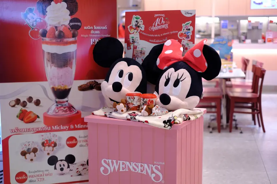 ตลาดไอศกรีม 2.4 หมื่นล้าน Swensen’s ฉลอง 40 ปี ดึง Mickey-Minnie ขยายฐานลูกค้า
