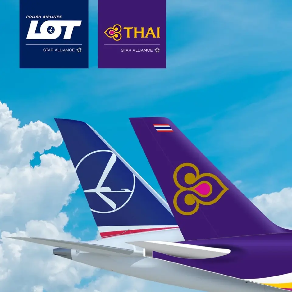 การบินไทย โค้ดแชร์ LOT Polish Airlines เชื่อมเส้นทางบินยุโรป-เอเชีย เริ่มต้นปี 70