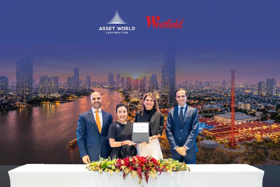 การลงนามความร่วมมือระหว่าง บริษัท แอสเสท เวิรด์ คอร์ป จำกัด (มหาชน) หรือ AWC ยักษ์อสังหาริมทรัพย์ของไทยกับ  Unibail-Rodamco-Westfield (URW) 