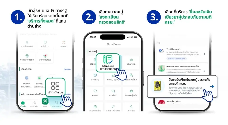 ลงทะเบียนเยียวยาน้ำท่วม 2569 ทางรัฐ