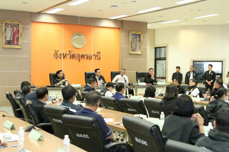 บรรการในการประชุมติดตามความคืบหน้า การจัดงานมหกรรมพืชสวนโลก จ.อุดรธานี