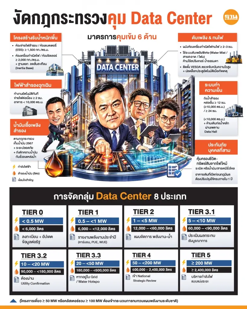 มหาดไทย งัดกฎกระทรวงคุม Data Center แบ่ง 8 ประเภท รับลงทุนทะลัก