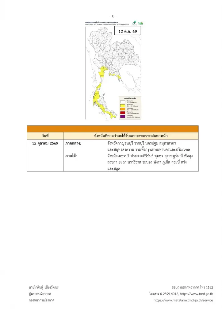 กรมอุตุฯเตือน 9-13 ต.ค.ไทยฝนตกหนักถึงหนักมาก กทม.รับมือฝนระลอกใหม่