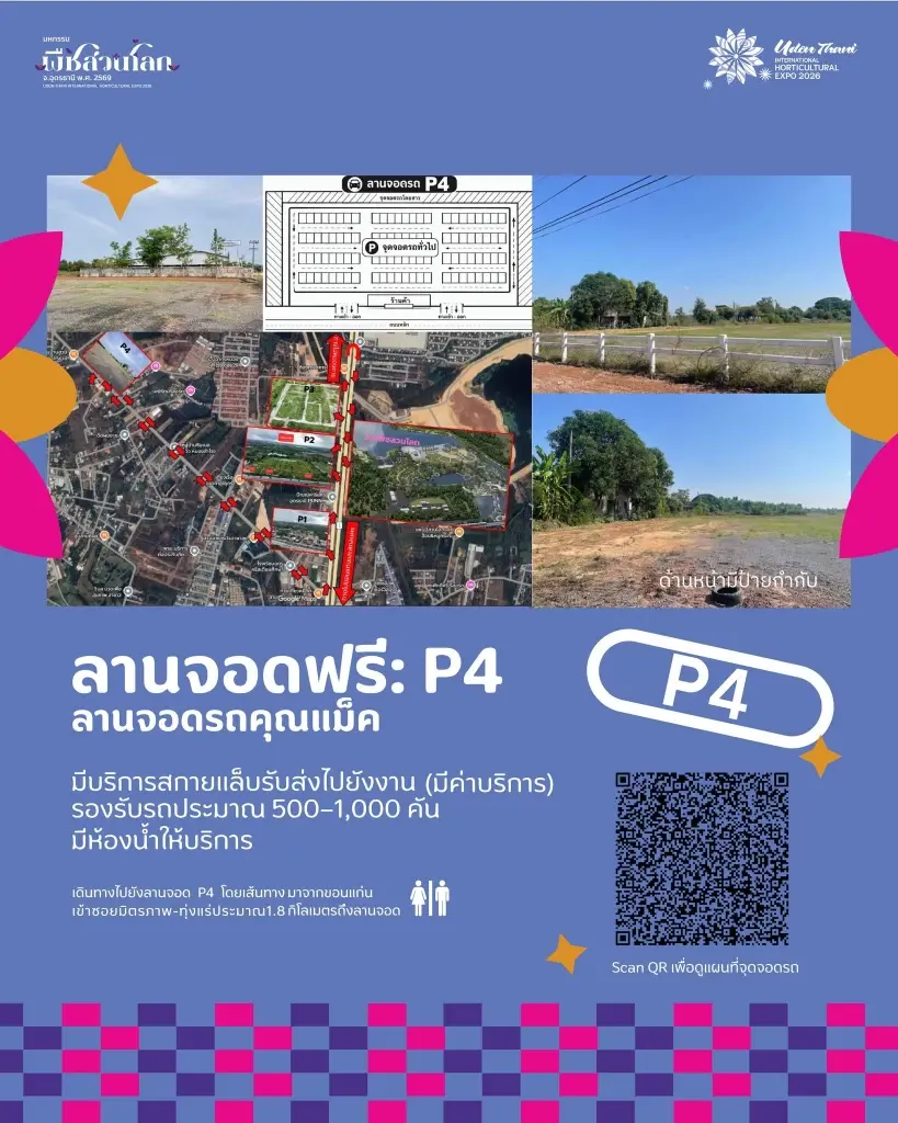 รายละเอียดลานจอดรถฟรี  P4