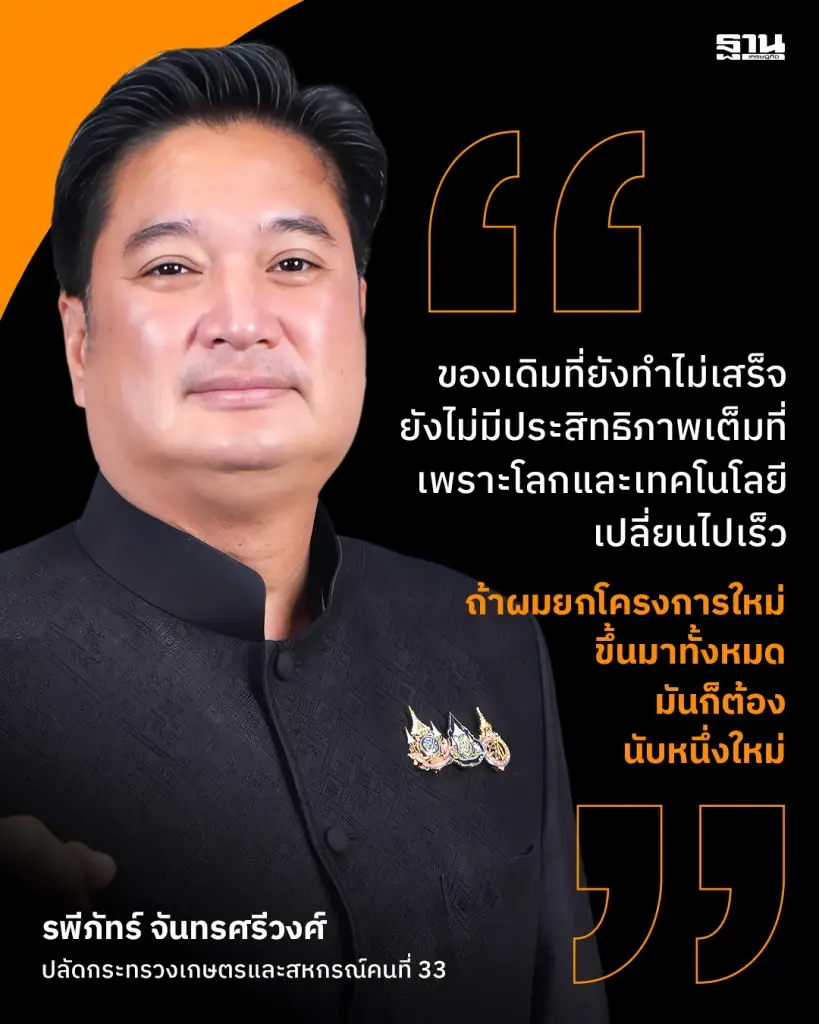  นายรพีภัทร์ จันทรศรีวงศ์ ปลัดกระทรวงเกษตรและสหกรณ์คนที่ 33 โชว์วิสัยทัศน์