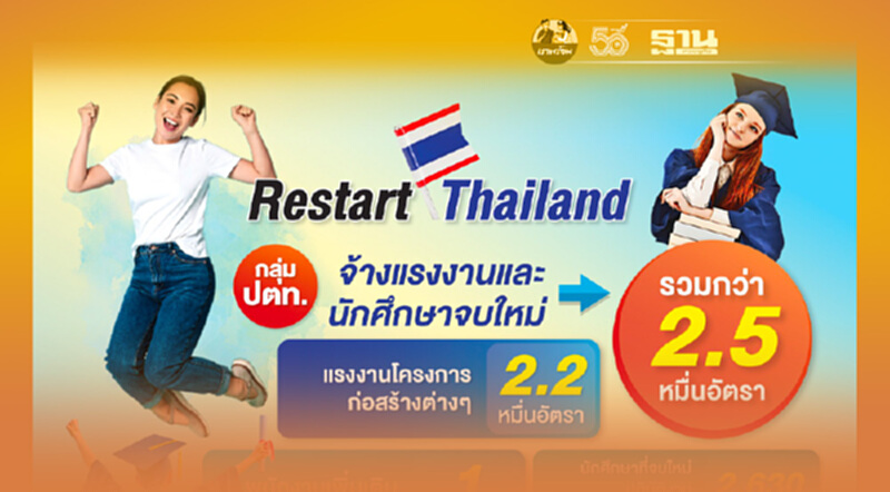 โครงการ “Restart Thailand” กระตุ้นระบบเศรษฐกิจไทยและพัฒนาสังคม โครงการ “Restart Thailand” กระตุ้นระบบเศรษฐกิจไทยและพัฒนาสังคม