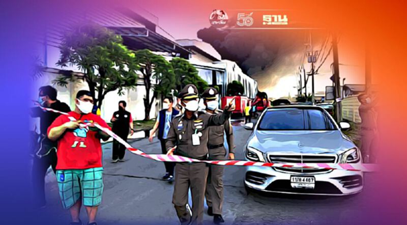 "โรงงานกิ่งเเก้วไฟไหม้" ส่งกำลังตำรวจเร่งอพยพช่วยเหลือประชาชนหนี "โรงงานกิ่งเเก้วไฟไหม้" ส่งกำลังตำรวจเร่งอพยพช่วยเหลือประชาชนหนี