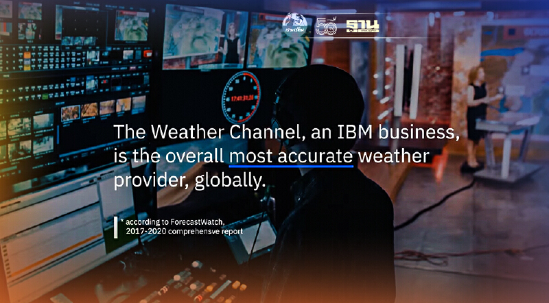 The Weather Company ของ IBM รั้งแชมป์พยากรณ์อากาศแม่นยำสุดในโลก
