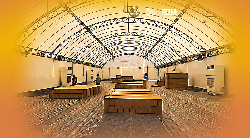 ส่องศูนย์พักคอยลานโกดังสเตเดียม กทท. รับผู้ป่วยโควิด 300 เตียง