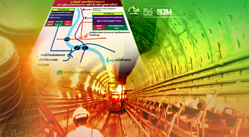 รู้ยัง !รถไฟฟ้าลอดใต้เจ้าพระยา เจาะอุโมงค์เหมือนกัน แต่ทำไมประมูลต่างกัน?