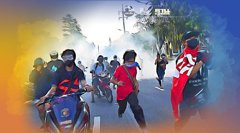 ตร.ยันไม่ได้ใช้กระสุนจริงยิงม็อบหน้า สน.ดินเเดง-พฐ.เตรียมจำลองเหตุการณ์