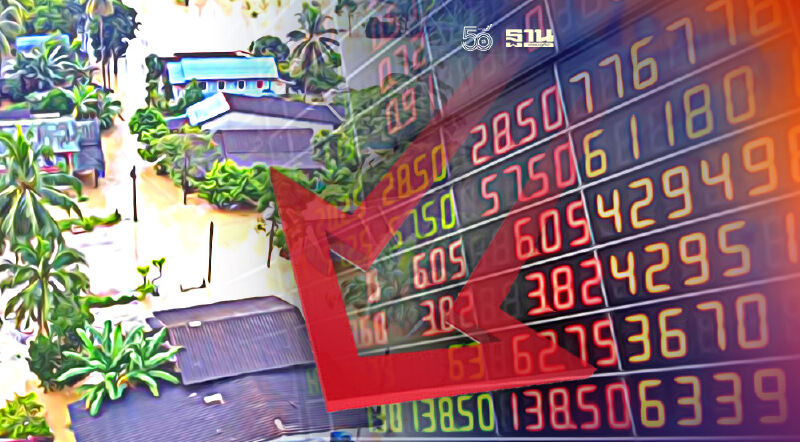 กังวลสถานการณ์น้ำท่วม หุ้นไทยพลิกปิดลบ 3.52 จุด