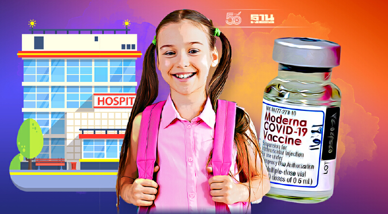 เปิดรายชื่อรพ. ลงทะเบียนจอง "วัคซีนโควิดเด็ก" 12-17 ปี  โมเดอร์นา