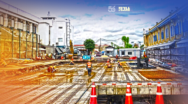 อุโมงค์ทางลอดถนนหน้าพระลาน-มหาราช กทม. เปิดใช้ปี 65