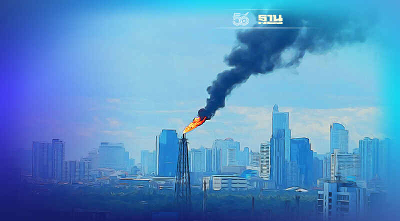 โรงกลั่นน้ำมันบางจากควันไฟพุ่งแค่เหตุไฟฟ้าขัดข้อง-ไม่กระทบการผลิต