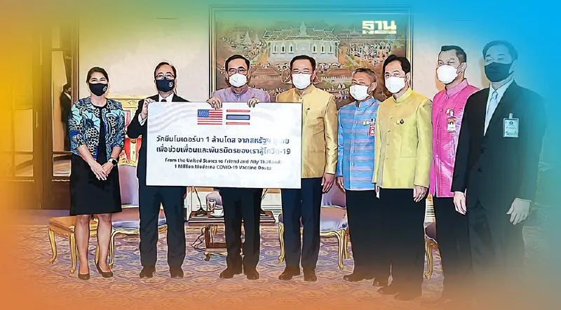 นายกฯ รับมอบวัคซีนโมเดอร์นา 1 ล้านโดสจากสหรัฐอย่างเป็นทางการ